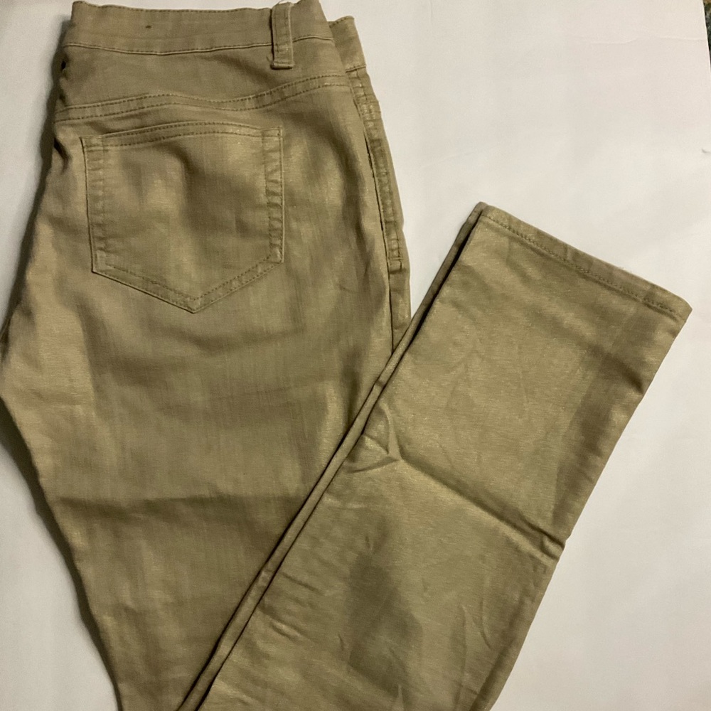 Light gold metallic pants